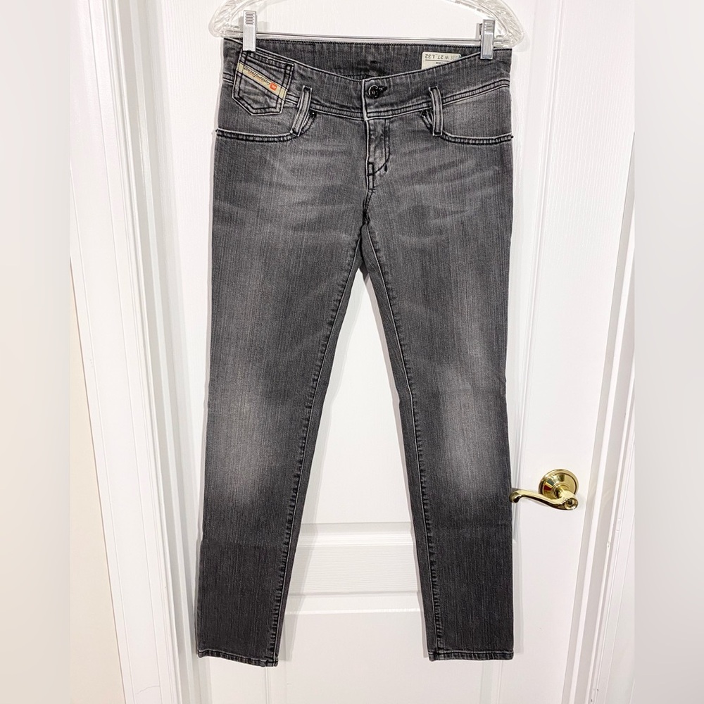Y2K Diesel ITALY MADE Matic Slim Straight Leg Low Rise Jeans Gray Size 27